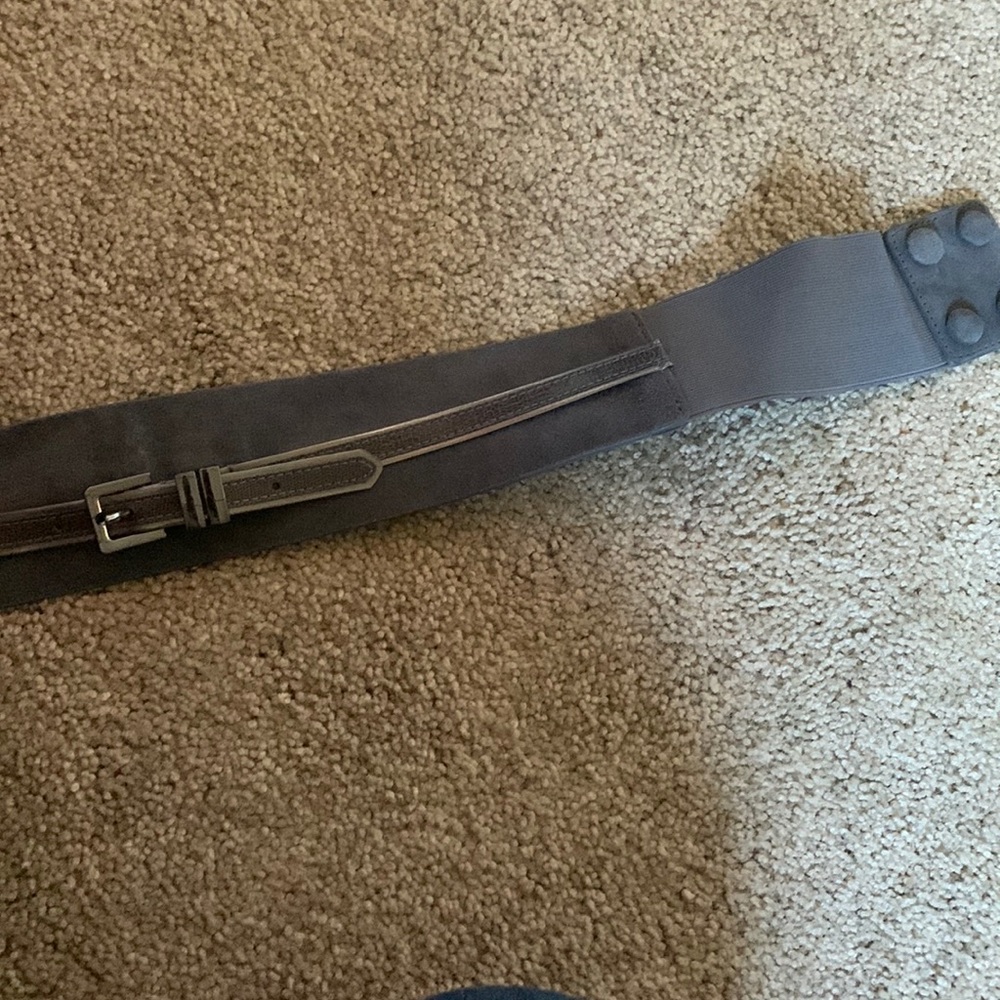 White House Black Market, Grey Belt, Size Small